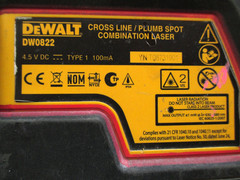 DeWalt DW0822 Self-Leveling Cross Line Plumb Spot Laser Level, with Storage Case
