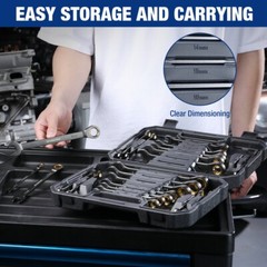 WORKPRO 22PC Ratcheting Wrench Set Metric 6-18mm&SAE 1/4-3/4″ Combination Wrench