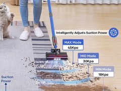 Cordless Vacuum Cleaner 65KPa 550W 75min Runtime Stick Carpet Floor Cleaner