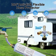 2-Pack RV Water Filter Hose Protector Inline Hose Water Filter Camper Filter