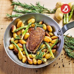 MINERAL B Carbon Steel Grill Pan – 10.25” Diameter – Ideal for Grilling & Bro…