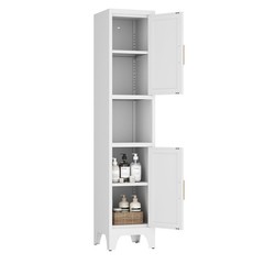 61”H Farmhouse Kitchen Pantry Cabinet with Shelves Metal Cabinet for Home,office