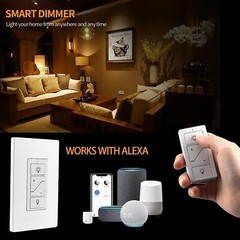 USED Smart Wireless Light Switch and Receiver Kit Dimming No wiring Work Alexa