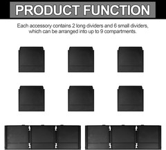 Upgrade Black 48-22-8472 Packout Divider/Organizer for Milwauke Packout 2 Drawer