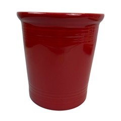 Fiesta Crock/Canister Utensil Holder 6.75in Scarlet Red Ceramic NO LID USA