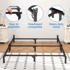 Ardent 7″ King Metal Bed Frame. Adult. Easy to Assemble.No Tools Needed