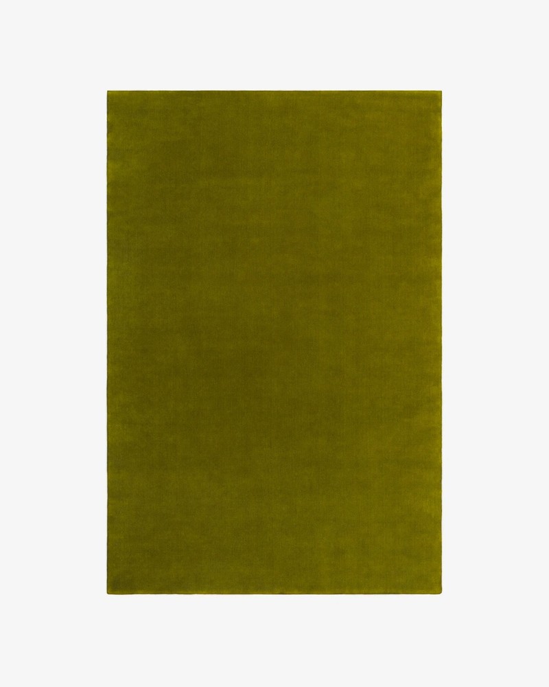 Nordic Knots Grand Milano Green Wool Rug Hand-Tufted Plush Pile Scandinavian Rug