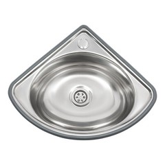 Stainless Steel Small Wall Mount Corner Bathroom Sink With Overflow Triangle