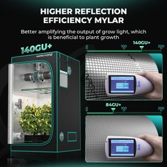 Mars Hydro LED Grow Light Tent 1680D Indoor Plant Growing Tent With Floor Tray
