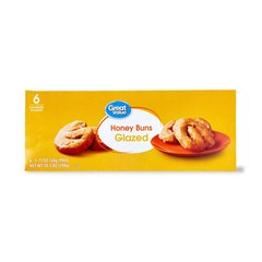 (3 pack) Great Value Glazed Honey Buns, 10.5 oz, 6 Count