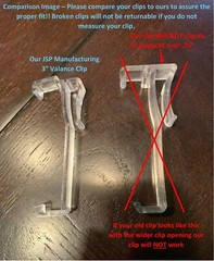 3 Inch Valance Clips For Horizontal Faux wood & Wood Blinds Parts – Pick a Pack