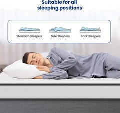 Hybrid Mattress with Innerspring and Foam/Fiberglass Free/Medium Firm Mattress