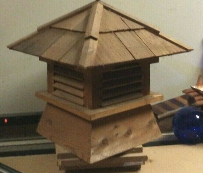 17” CEDAR SHED Cupola 17”Lx18”Hx17”W base14”x14”AS SHOWN