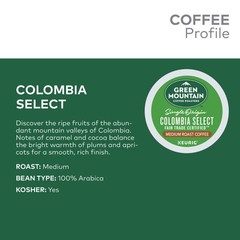 Green Mountain Coffee Roasters Colombia Select Coffee, K-Cup Pods, 24 Count