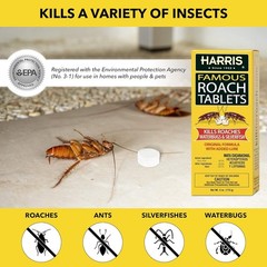Harris Roach Tablets, Boric Acid Roach and Insects Killer with Lure, Alternative