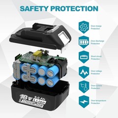 2 PACK 6.0Ah 18V Lithium-Ion Battery For RYOBI P109 P108 P107 One+ Plus RB18L50