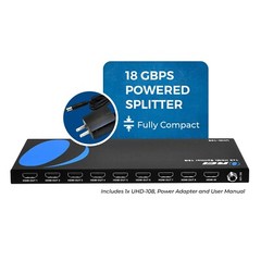 Orei 1×8 2.0 HDMI Splitter 8 Ports with Full Ultra HDCP 2.2, 4K at 60Hz(UHD-108)
