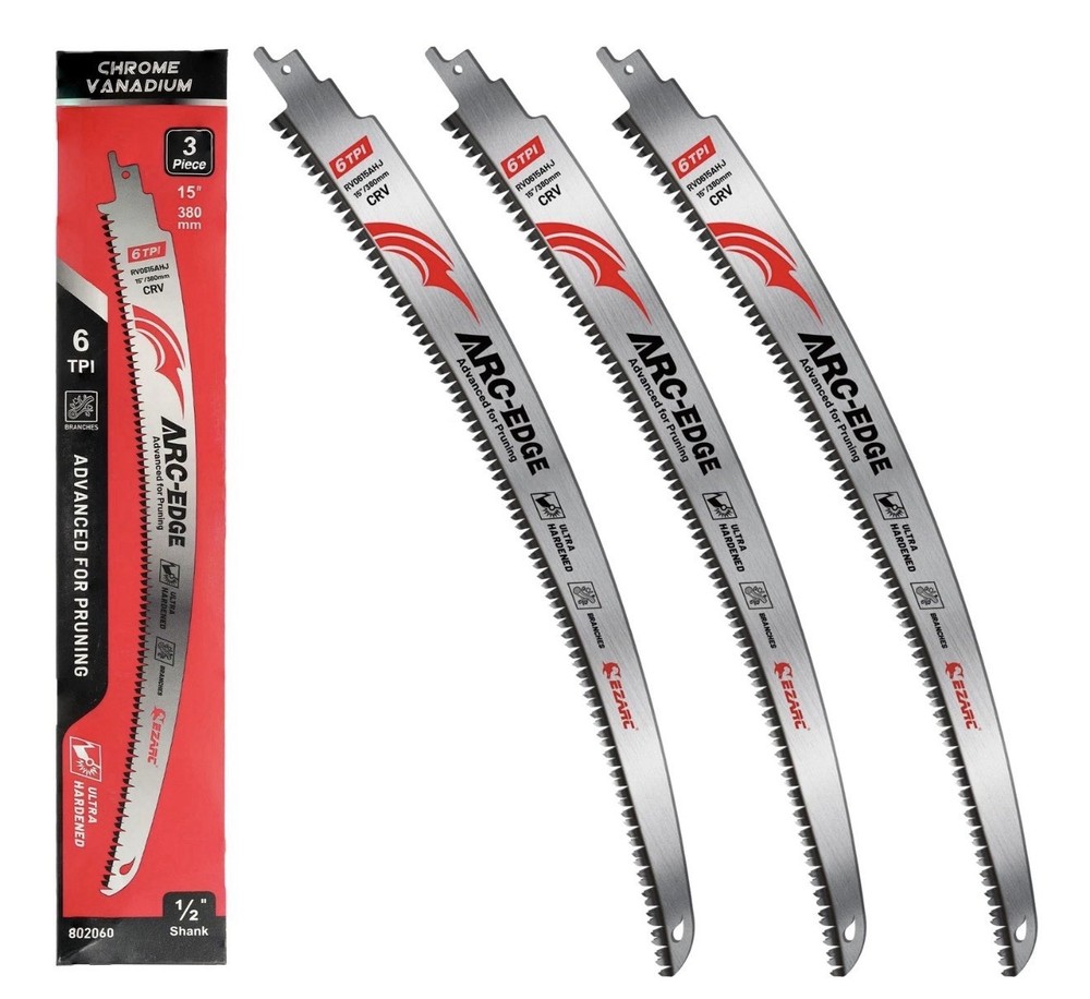 EZARC Japanese Teeth Reciprocating Saw Blade 15 Inch, Arc Edge Wood Pruning