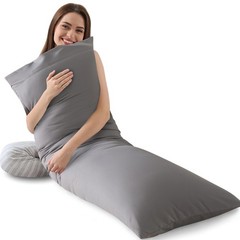 Memory Foam Body Pillow with Pillowcase, Soft Large Long Bed Pillow for Adult…