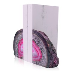 3 to 6 lb Agate Bookends Pink Agate Bookend Pair Geode Bookend Home Decor