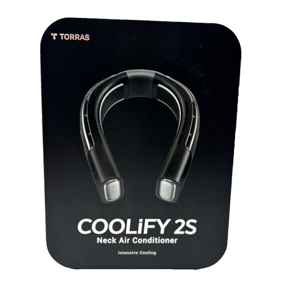 TORRAS Coolify 2S Personal Bladeless Black Neck Air Conditioner, Heater & Fan