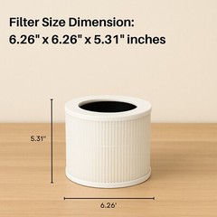 Nispira 3-In-1 True HEPA Carbon FIlter Levoit Air Purifier Core Mini 1 Pk