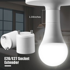 GU24 To E27 /E26 Screw LED Light Lamp Bulb Base Adapter Socket Converter Adaptor