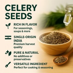 Whole Celery Seeds – Apium graveolens – 5 LBS All-Natural Spice for Cooking