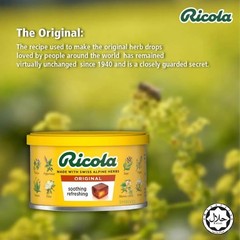 Ricola Swiss Alpine Herbs Candy Original Flavor 100g Tin | Soothing & Refreshing