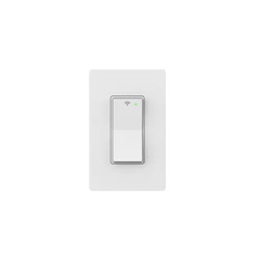 15 Amp Single-Pole White Smart Light Switch with Wi-Fi and Bluetooth Technology
