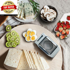 Egg Slicer for Hard Boiled Eggs Heavy Duty Fruit Egg Cutter with Stainless Steel