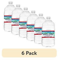 (6 pack) Crystal Geyser Alpine Spring Water, 1 Gallon Plastic Jug