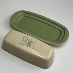 Taylor Smith & Taylor Taylorstone “Cathay” Atomic Starburst Butter Dish
