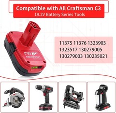 2Pack For CRAFTSMAN 19.2 VOLT C3 LITHIUM DIEHARD BATTERY PACK 315.PP2011 3.6Ah