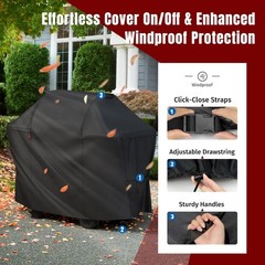 58″ Heavy Duty Waterproof Grill Cover for Weber Genesis II 310 315 330 335 340