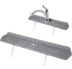 Foldable Silicone Sink Faucet Mat, Self-Draining, 29.5 x 6.02 in