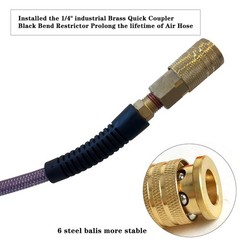 Air Hose 1/4 in x 100 ft, Polyurethane(PU), Reinforced Air Compressor Hose, L