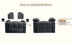 Korser Chenille 360° Swivel Rocker Recliner for Adults with Massage & Heating