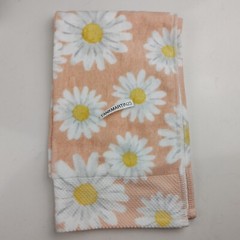 NWOT Deborah Connolly Daisy Daisies One Bathroom Hand Towel Pink White Yellow