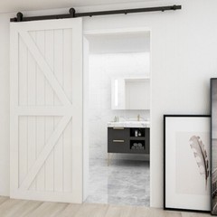 4-20FT Sliding Barn Wood Door Hardware Closet Track Kit For Single/Double/Bypass