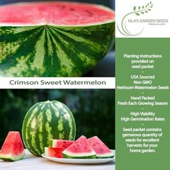 Crimson Sweet Watermelon Seeds (Citrullus lanatus) – 150+ Non-GMO & Heirloom