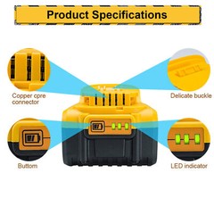 6x 8.0AH For DeWalt 20V 20 Volt Max Lithium Ion Battery DCB206-2 DCB205-2 DCB200