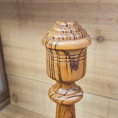 Wood Manual Pepper Mill Grinder Salt Shaker 14 in Large Traditional Brown Stripe