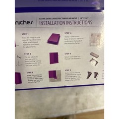 EZ-NICHES Rectangle Niche, Ready For Tile, Preformed Bathroom Recess 14″ X 36″