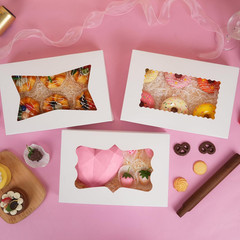 30Pcs Cookie Boxes, 12X8X2.5 Inches Auto-Popup Mother’S Day Bakery Boxes with 3
