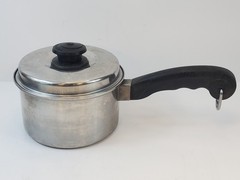 Vintage Saladmaster 1.5 Qt 6.5″ Saucepan Pot W/lid Tri-Clad Stainless Steel USA