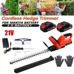 22Inch Cordless Hedge Trimmer Cordless Electric Hedge Trimmer w/2* 21V Battery