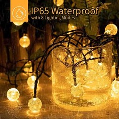 23Ft 50 LED Outdoor Solar Powered String Lights for Patio Yard Porch Party Decor