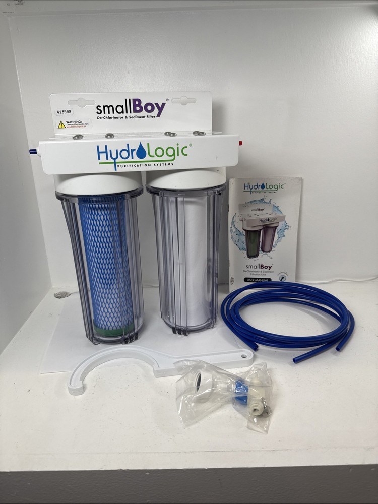 Hydro Logic Small Boy Water Filtration System De-Chlorinator Sediment Filter USA