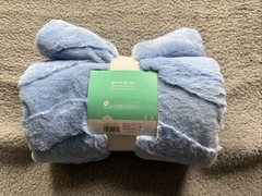 Pillowfort Blue Wave Kids’ Plush Throw Blanket – 58in L x 48in W